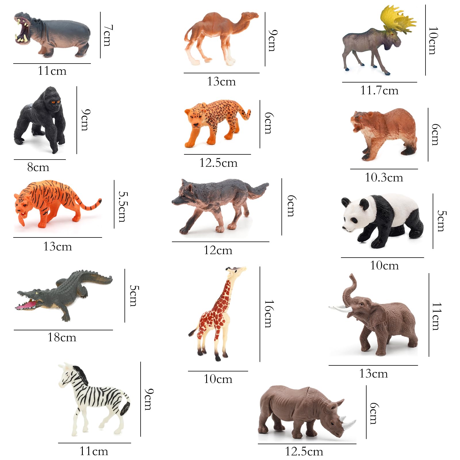anamal　15個 Amazon.com: ONEST 15 Pieces Mini Animals Figurines Wildlife Animal